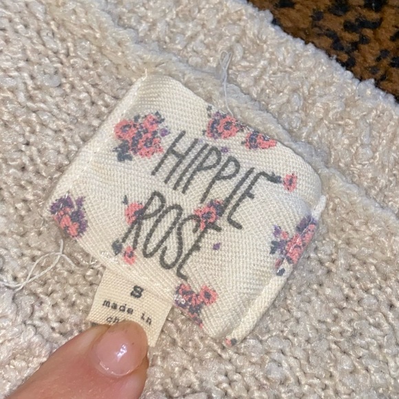 Hippie Rose Cream Women's Sweater - Picture 2 of 2